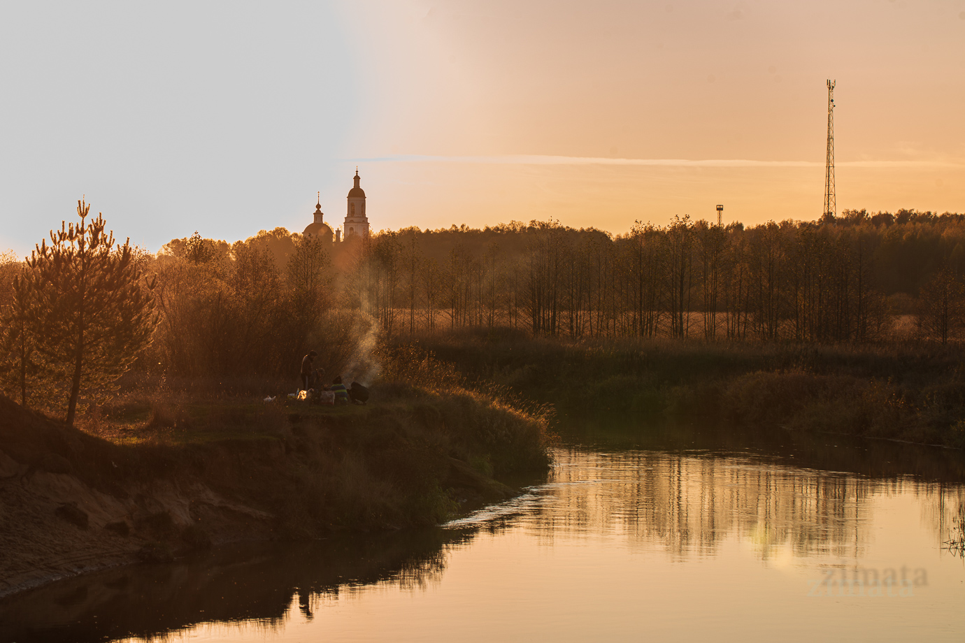 дымок на закате