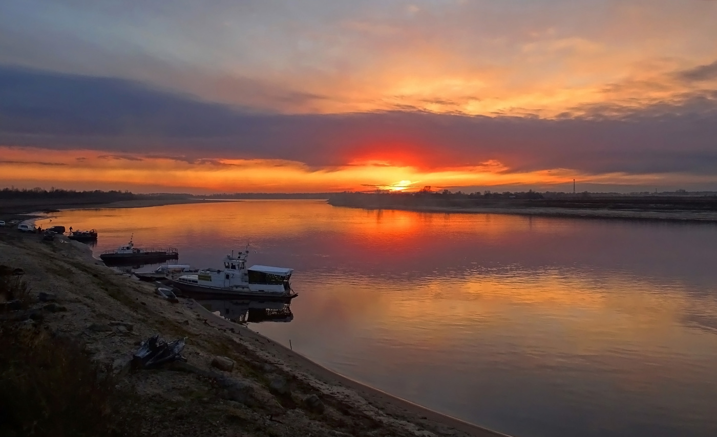 Обская протока. Закат.