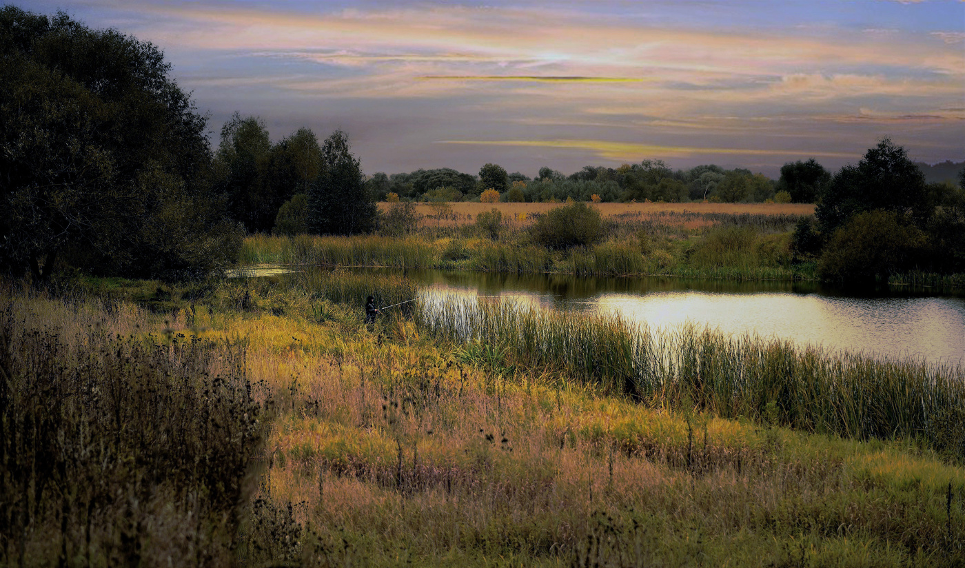 В тихий вечер на реке.