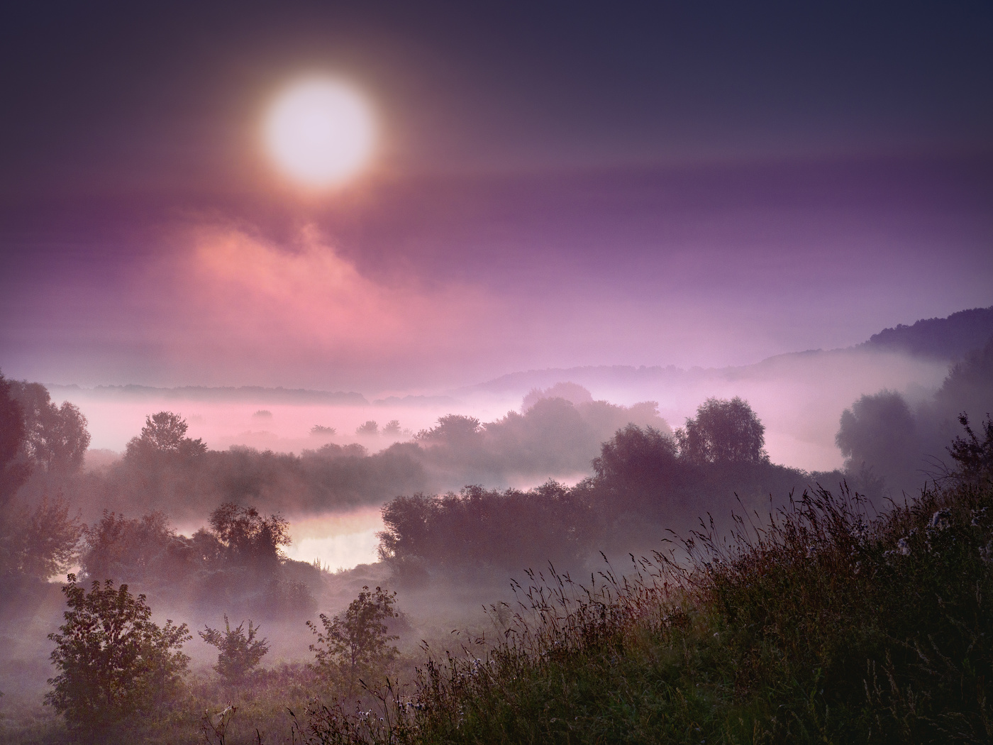 Туманное утро в августе