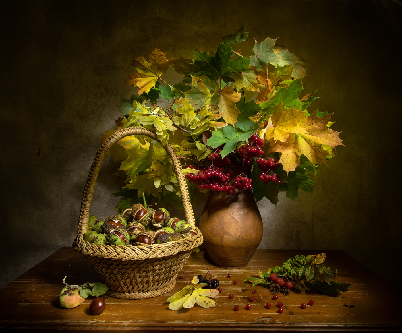 С каштанами...