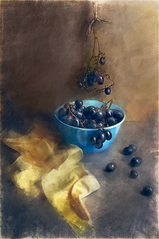 с синей чашкой