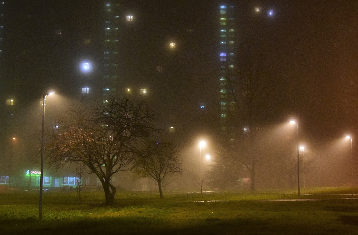 "В огромном городе моем - ночь ..."