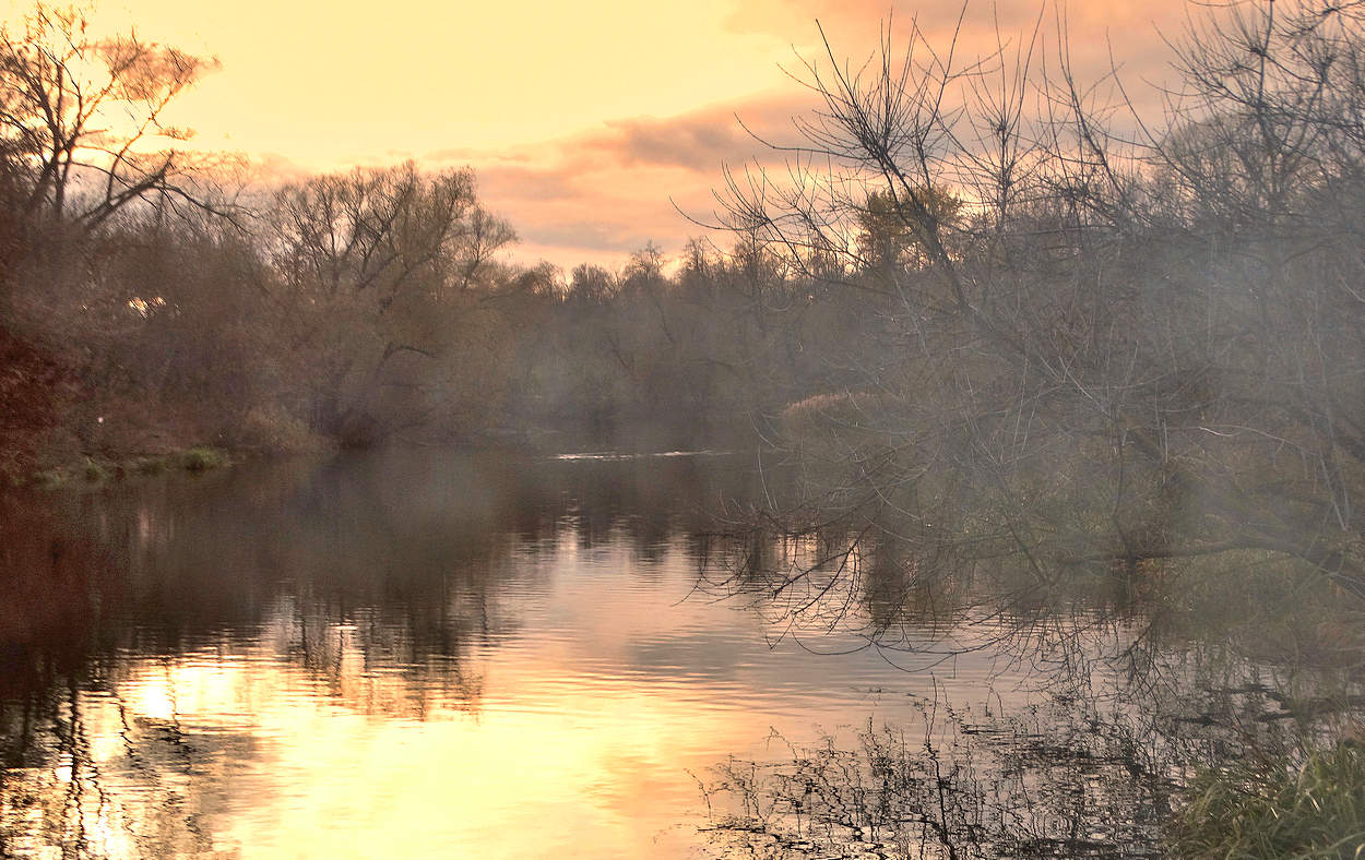 Ноябрьский туман клубится вечером