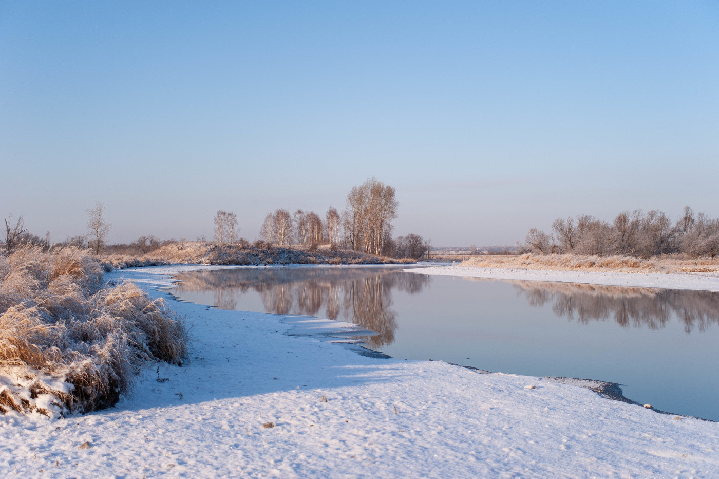 Протока реки Енисей.