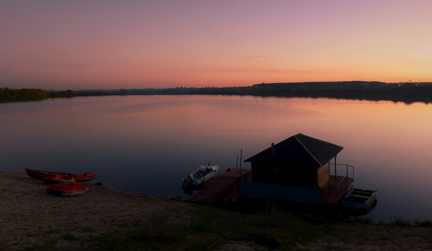 Заря вечерняя.