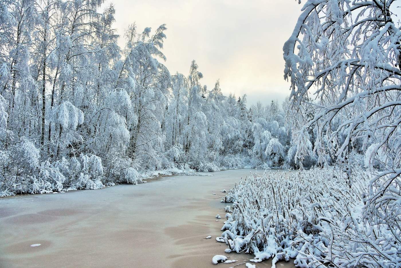 "Продрогшие вздыхают реки, в плену у вещей тишины..."