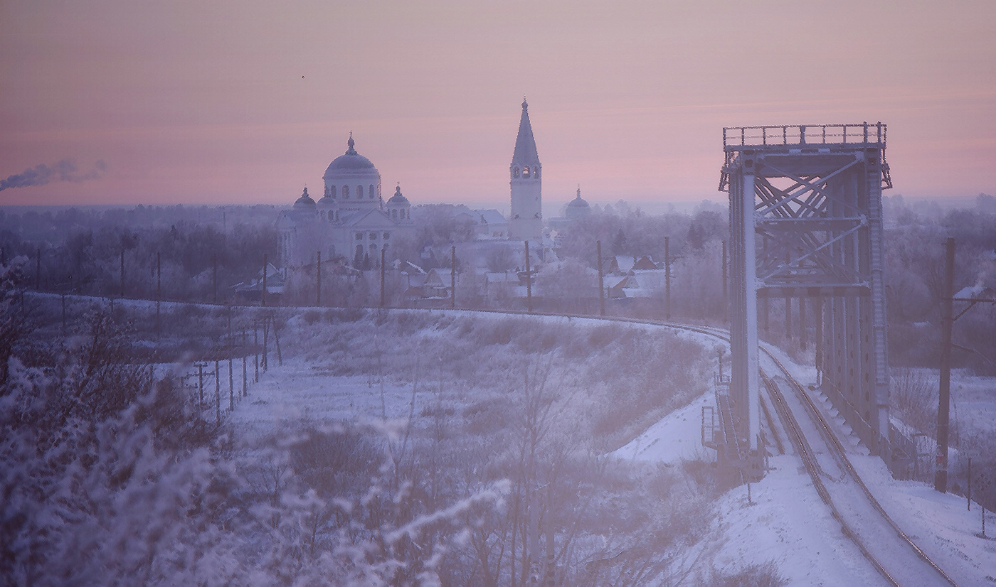 Пастель декабрьского заката
