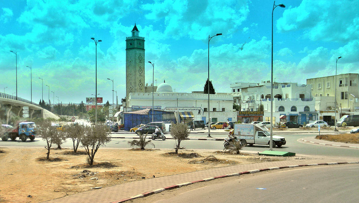 В центре Туниса, вид из окна