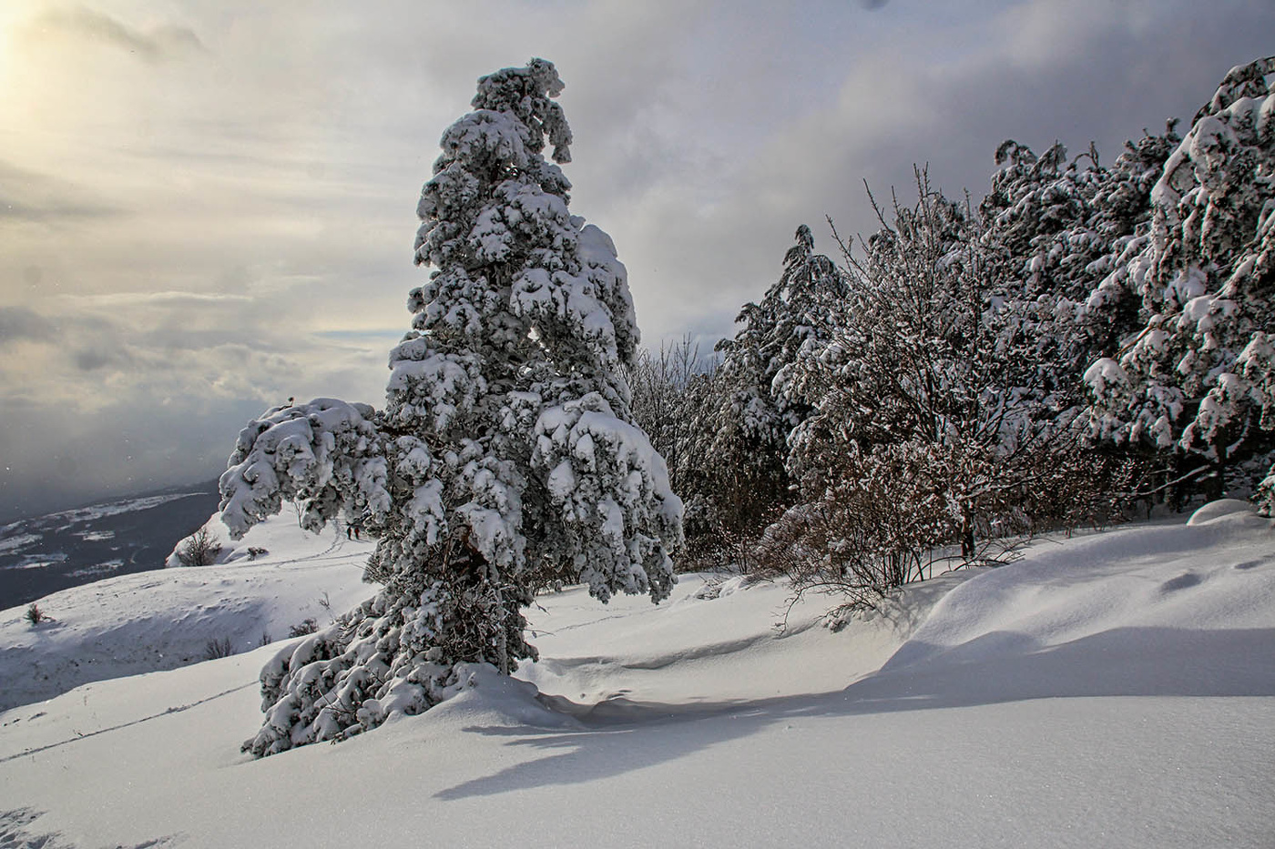 Зима на склонах Северного Демирджи