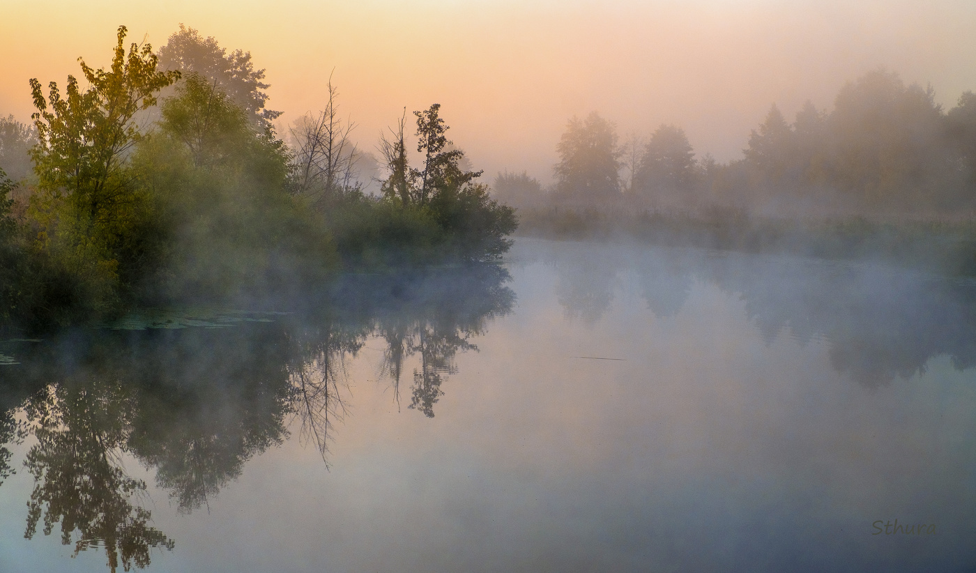Туман на рассвете.