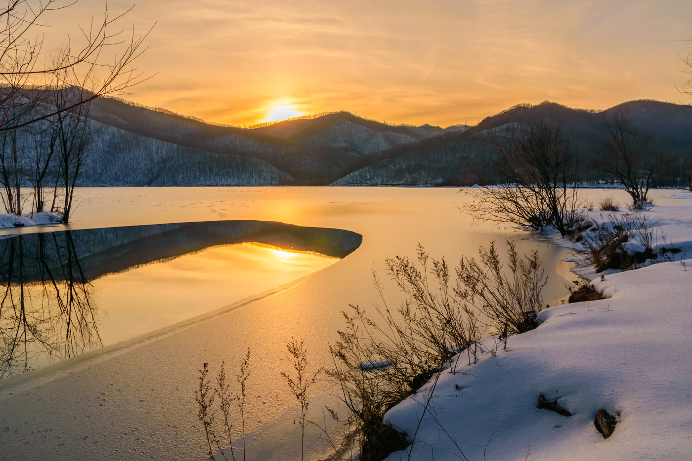 Вечер после первого снега