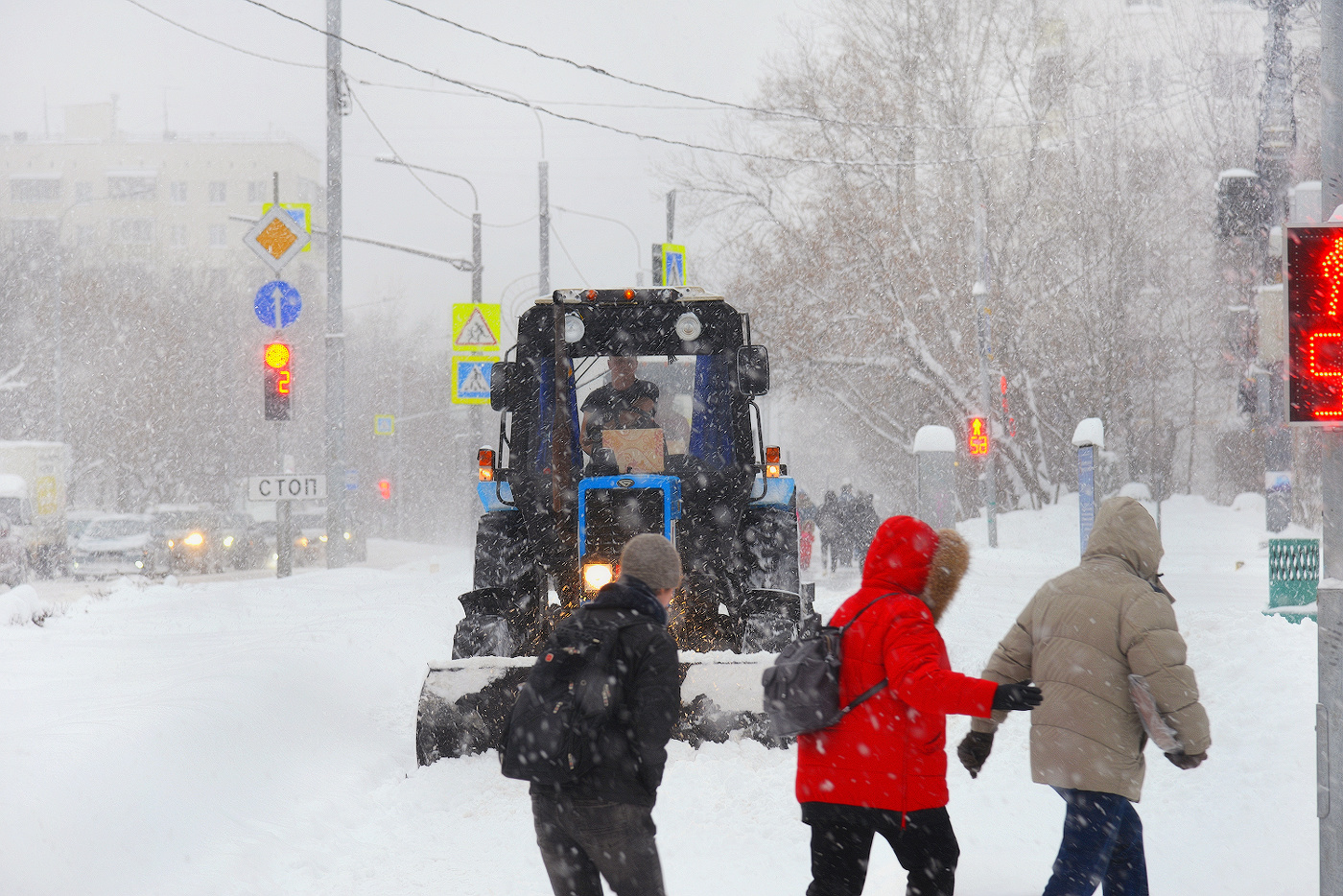 Снежный трафик.