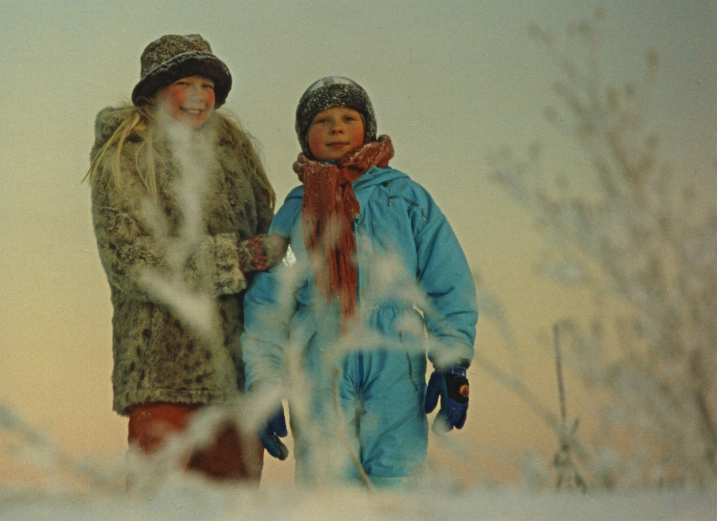 На морозном закате