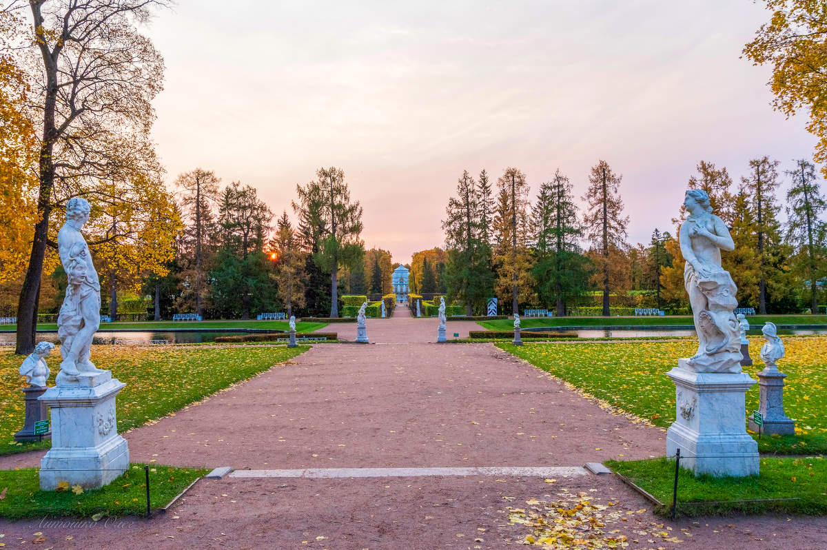 Утро в Екатерининском парке.