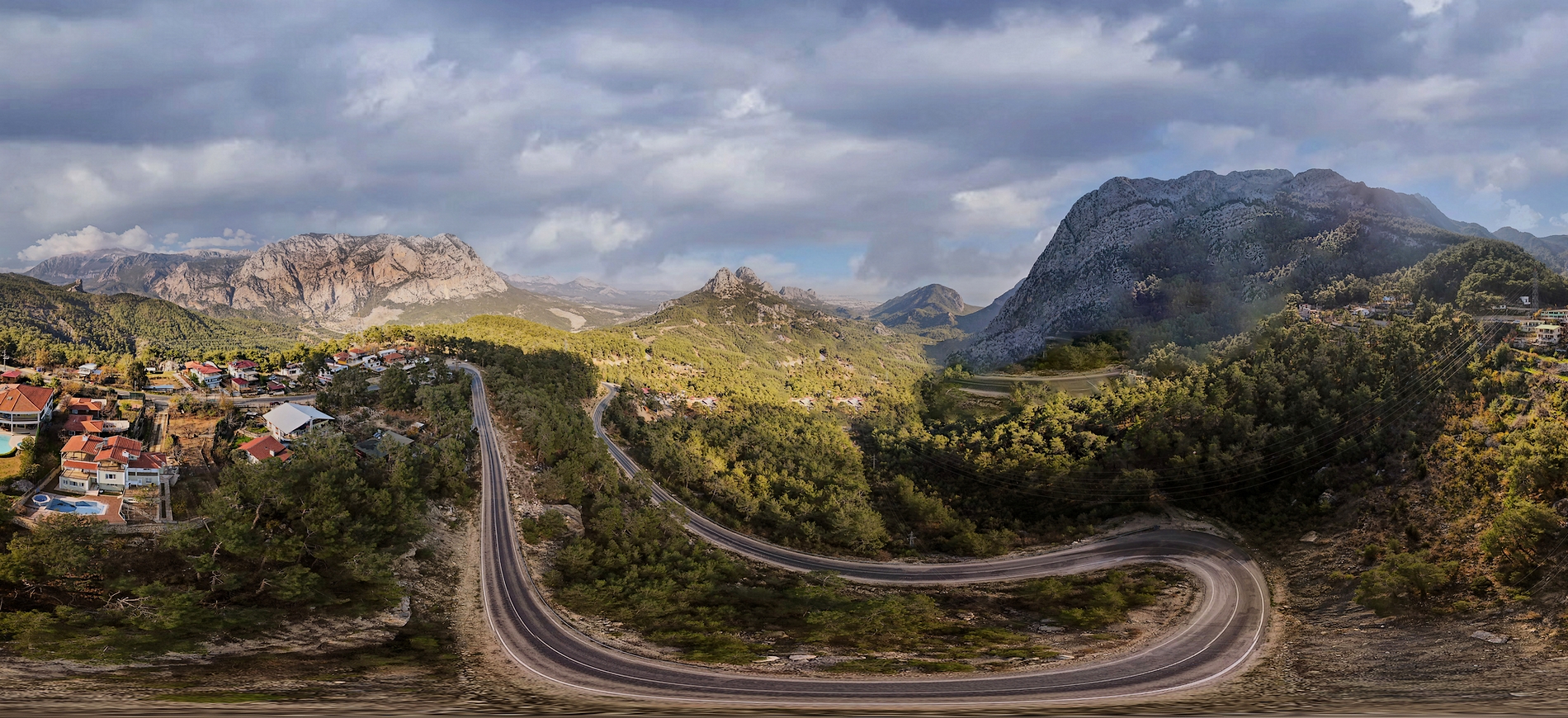Вид на хребты Таврских гор