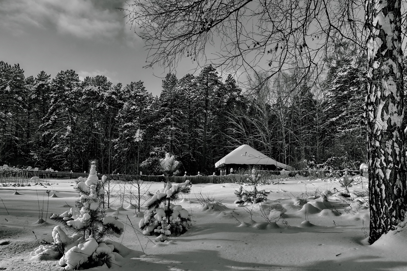 Зимним днём.