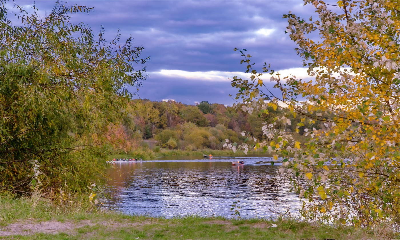 Лиловый вечер опускался...
