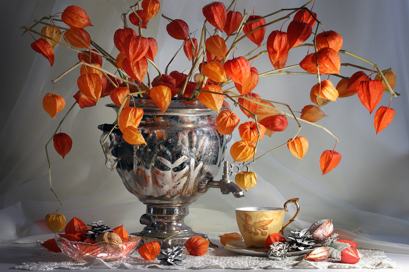 Физалис в самоваре