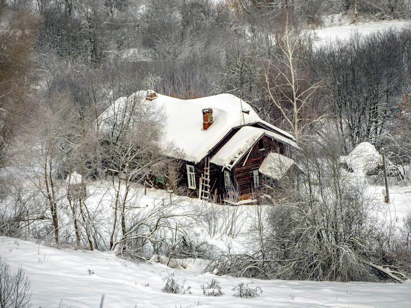Дом под снегом