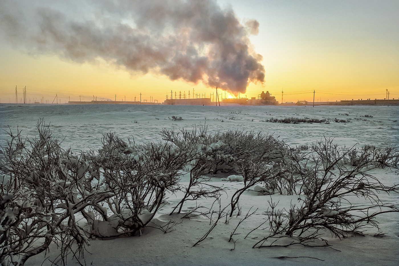 Морозный день в Заполярье