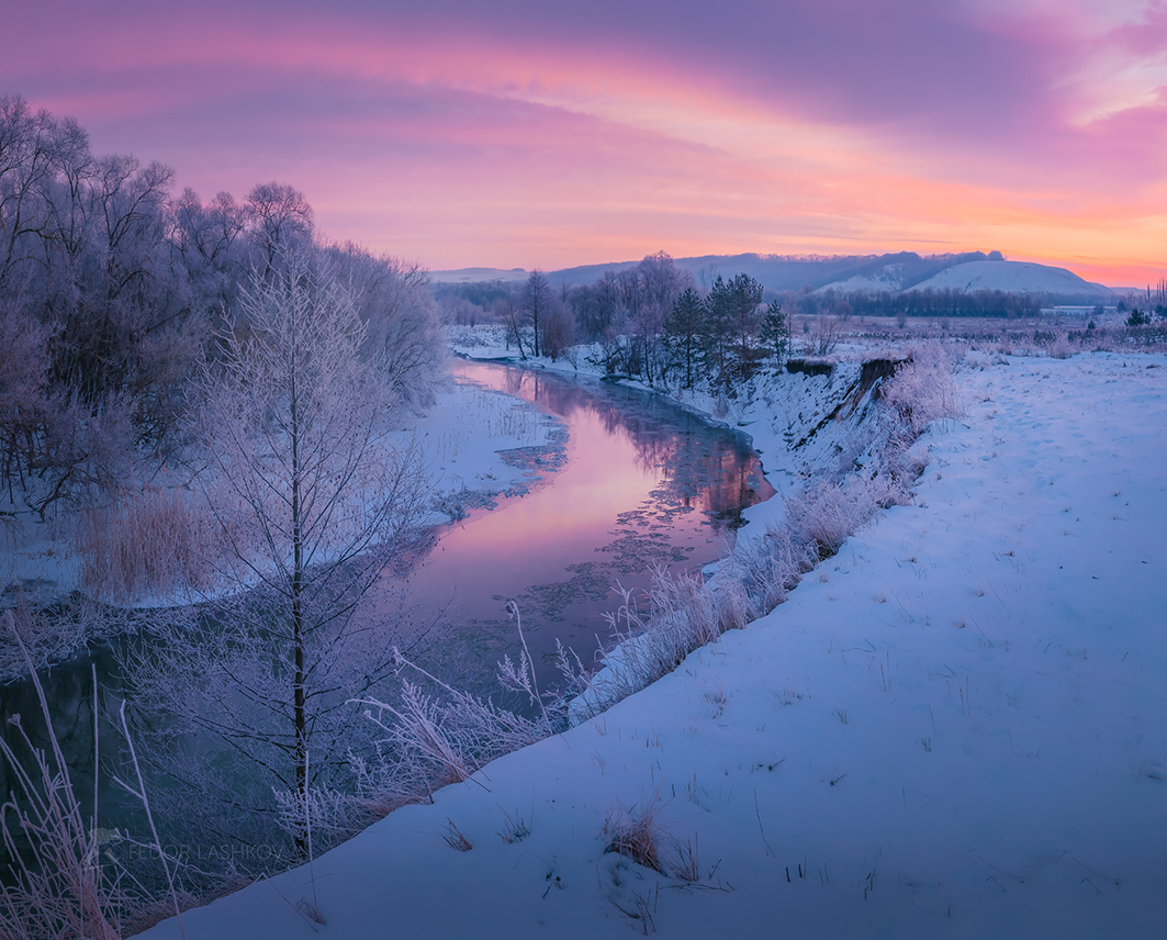 Река Оскол зимой