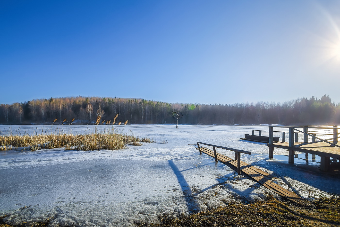 Весна на озере Каменка