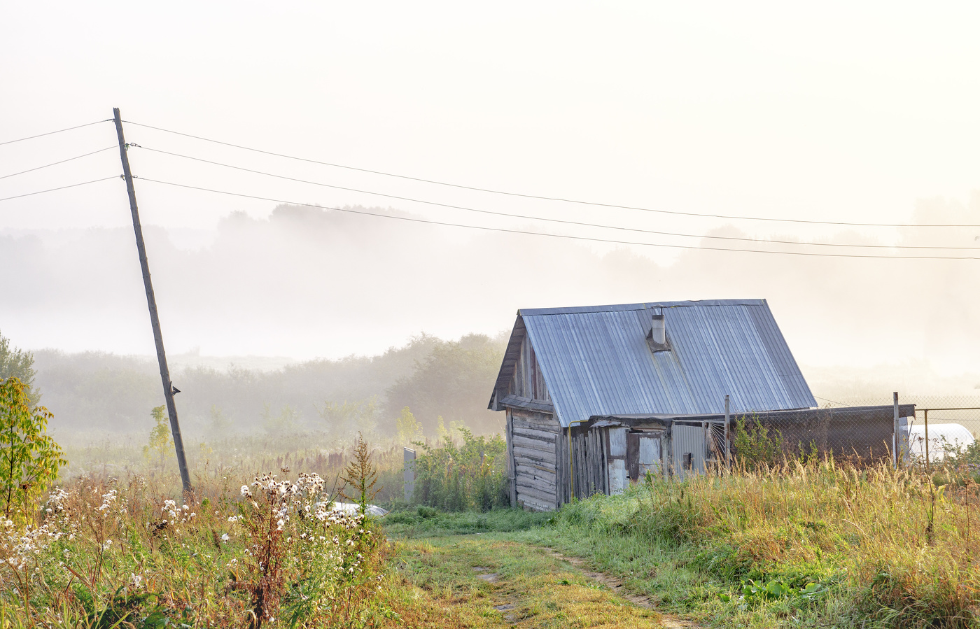 Домик и столб