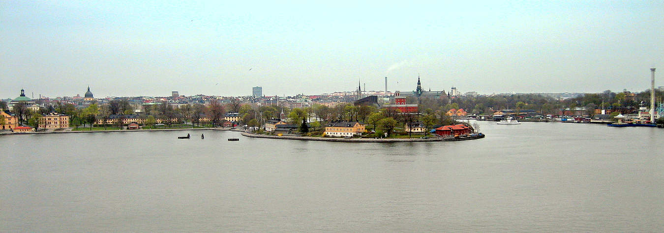 Панорама на Стокгольм с круизного лайнера