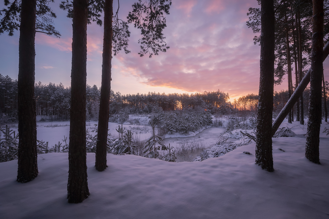 Снежное утро марта