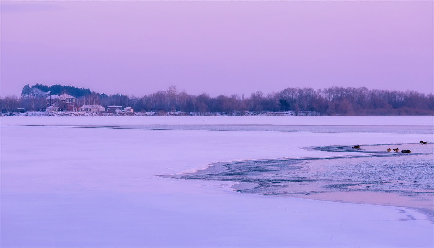 Спускался вечер. Мороз крепчал...