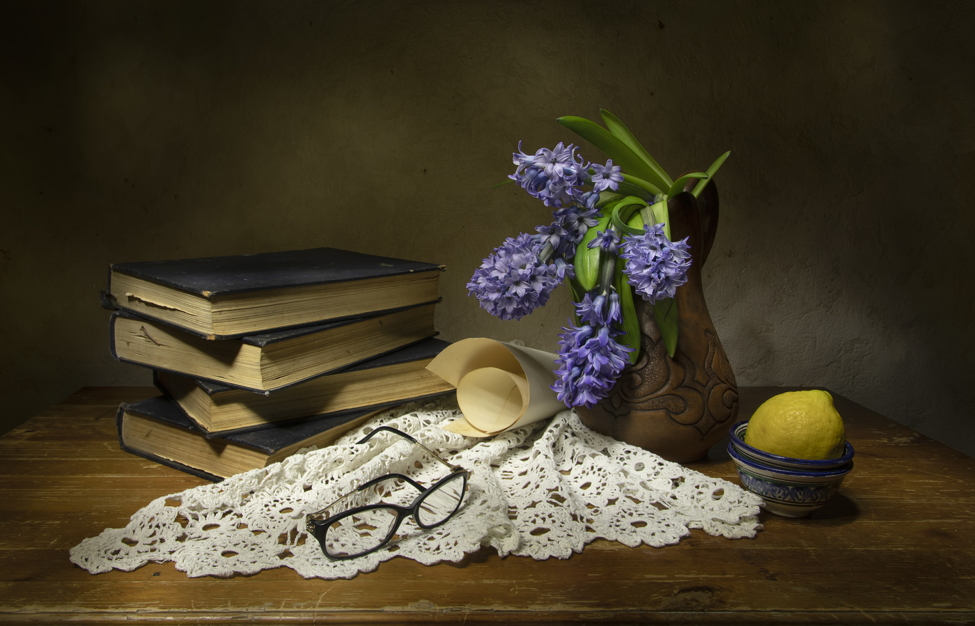 С гиацинтами...