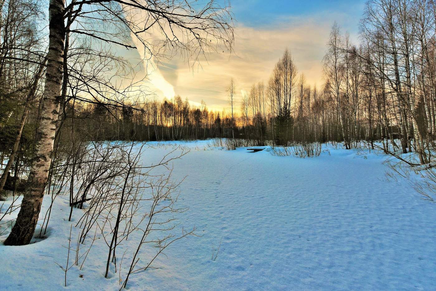 "Остатки дня в далекой топке сжигает закат ..."