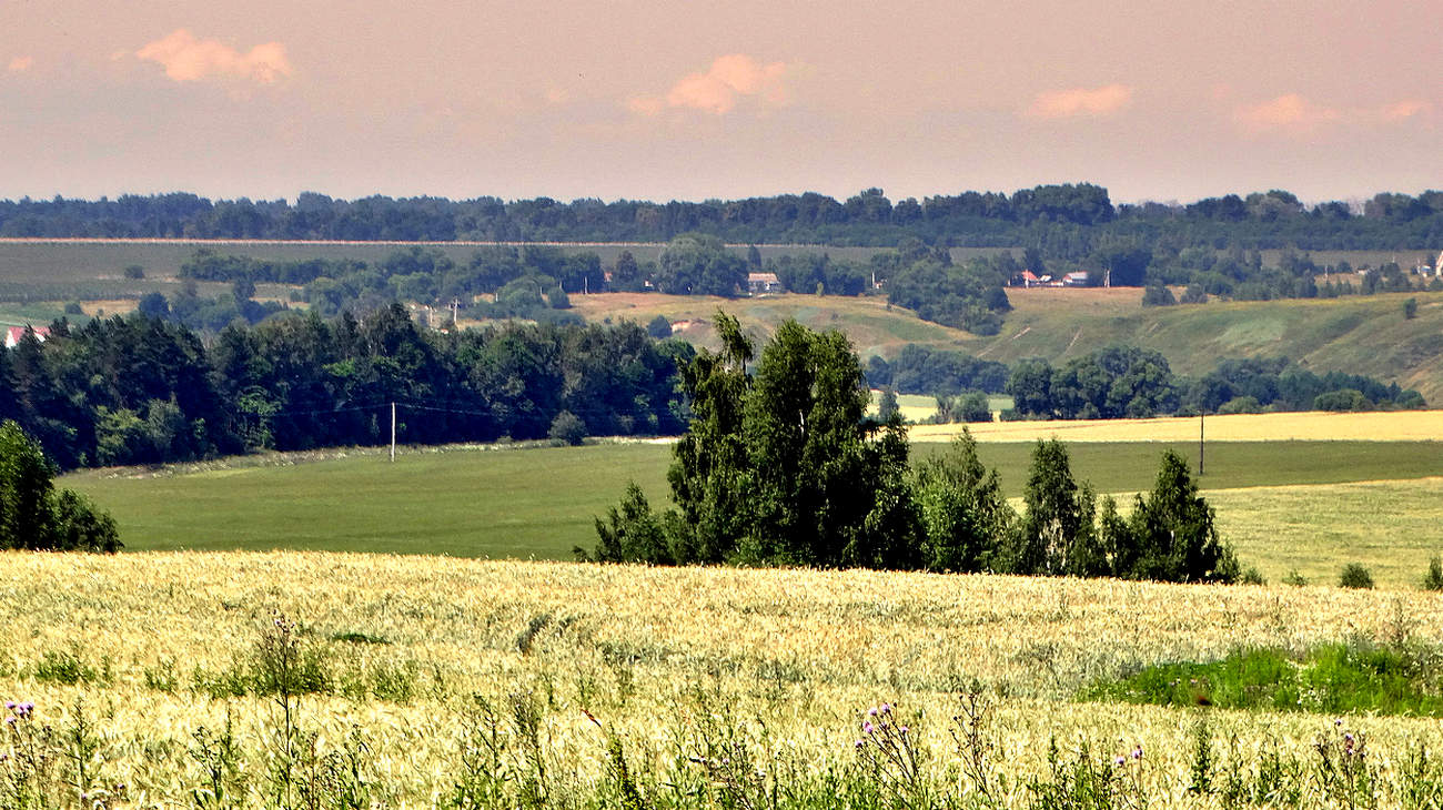Дальный вид на деревеньку