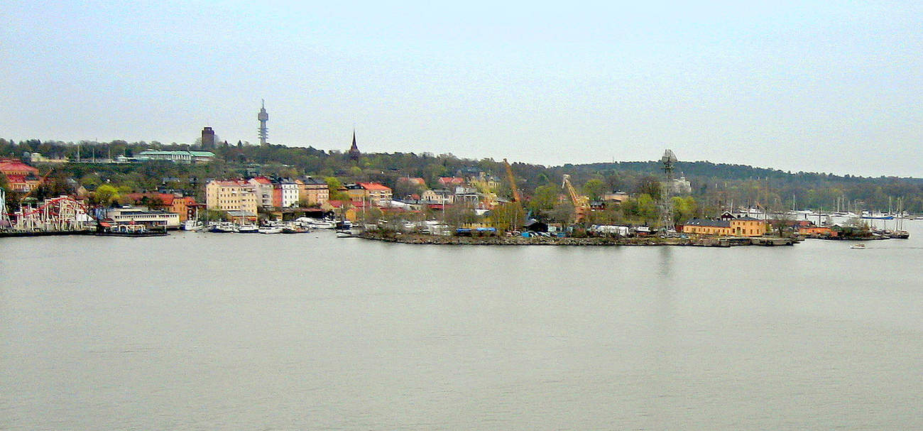 Вид с моря на Стокгольм