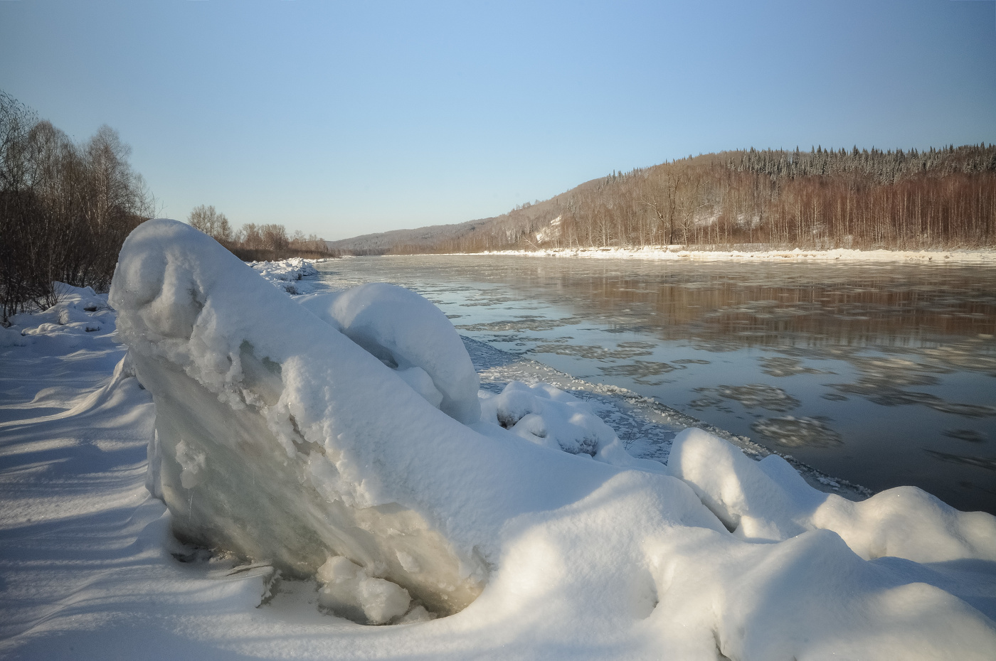 Начался ледоход на реке