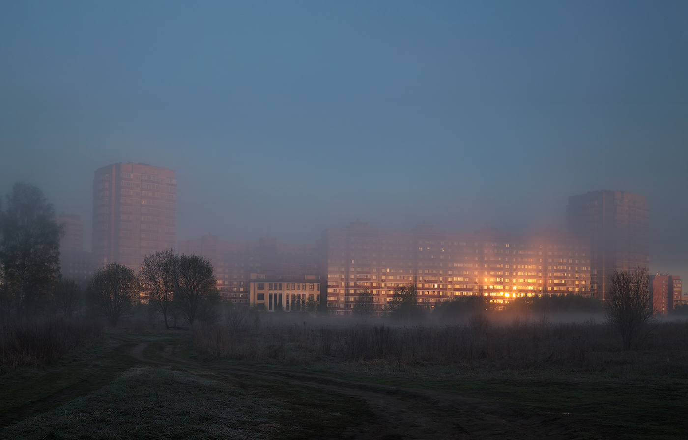 Мой город встречает рассвет
