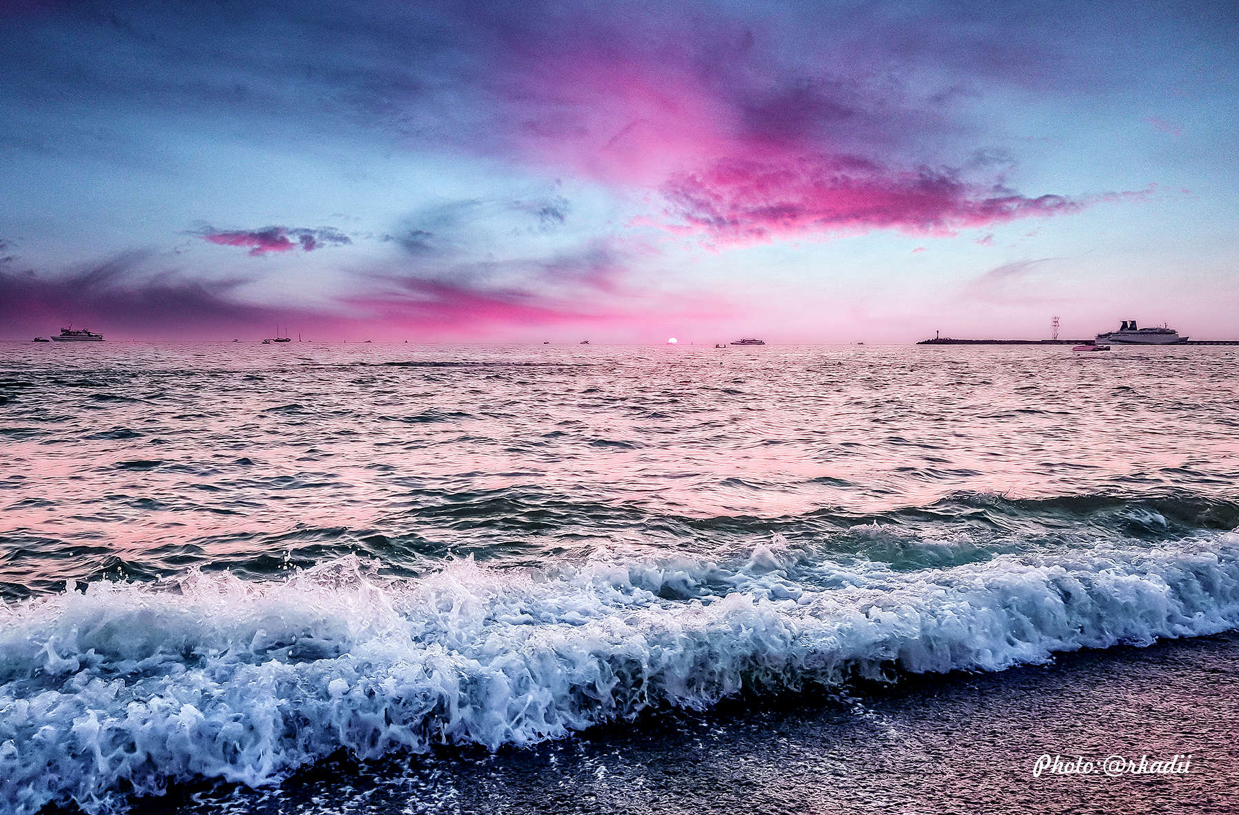 Сиреневый закат.