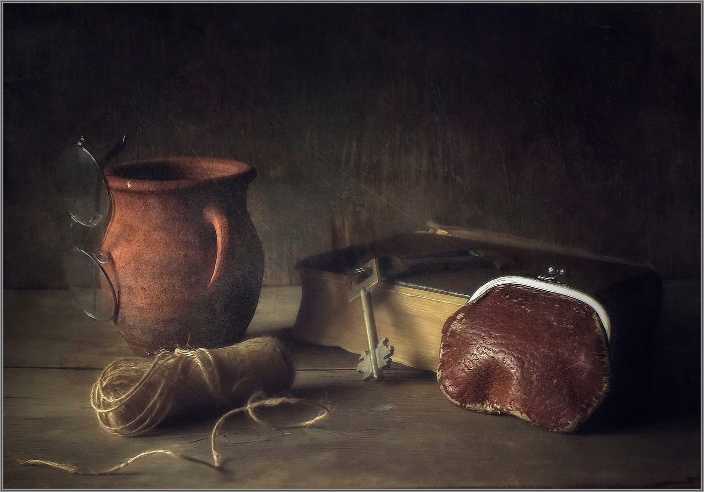 .... Этюд с ключами и кошельком .....