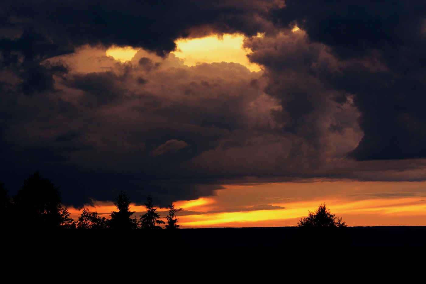 "Вечерний шлейф сползает черным змеем ..."