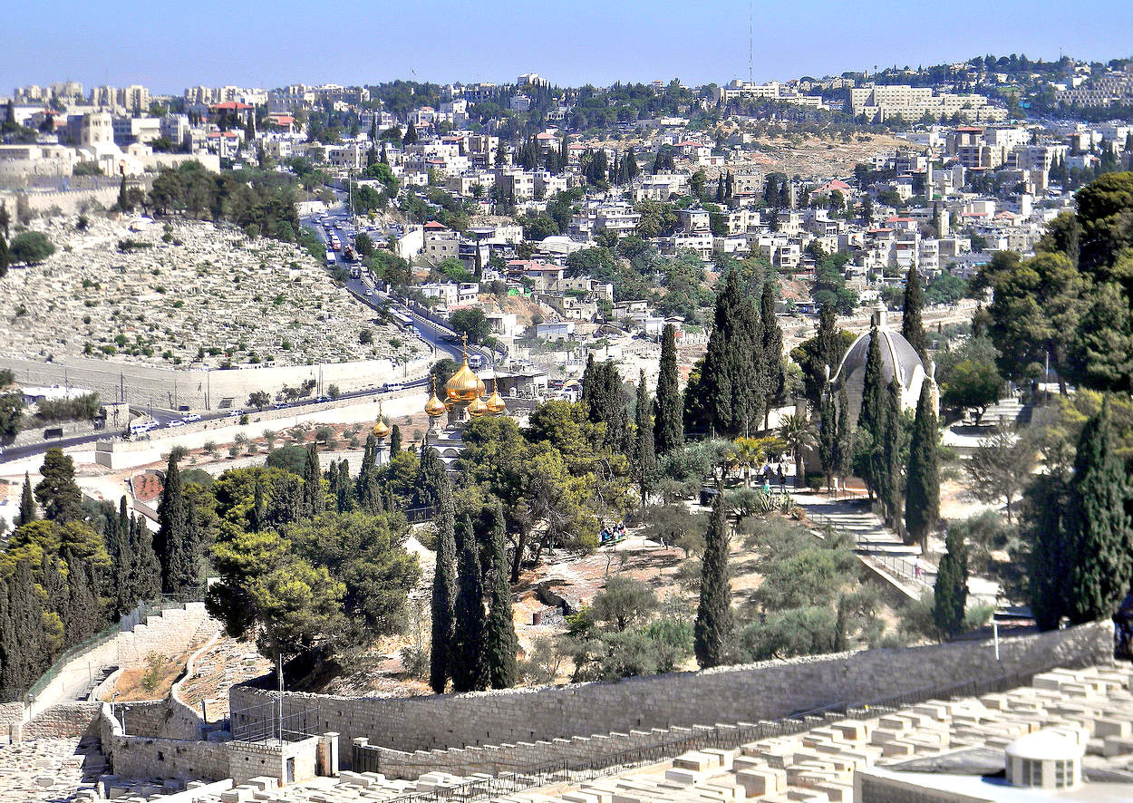 Вид сверху на Иерусалим