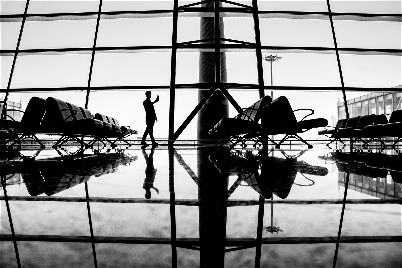 Селфи в аэропорту.