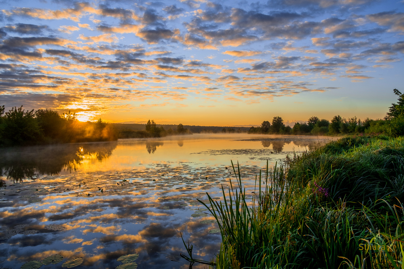 Облака на рассвете.