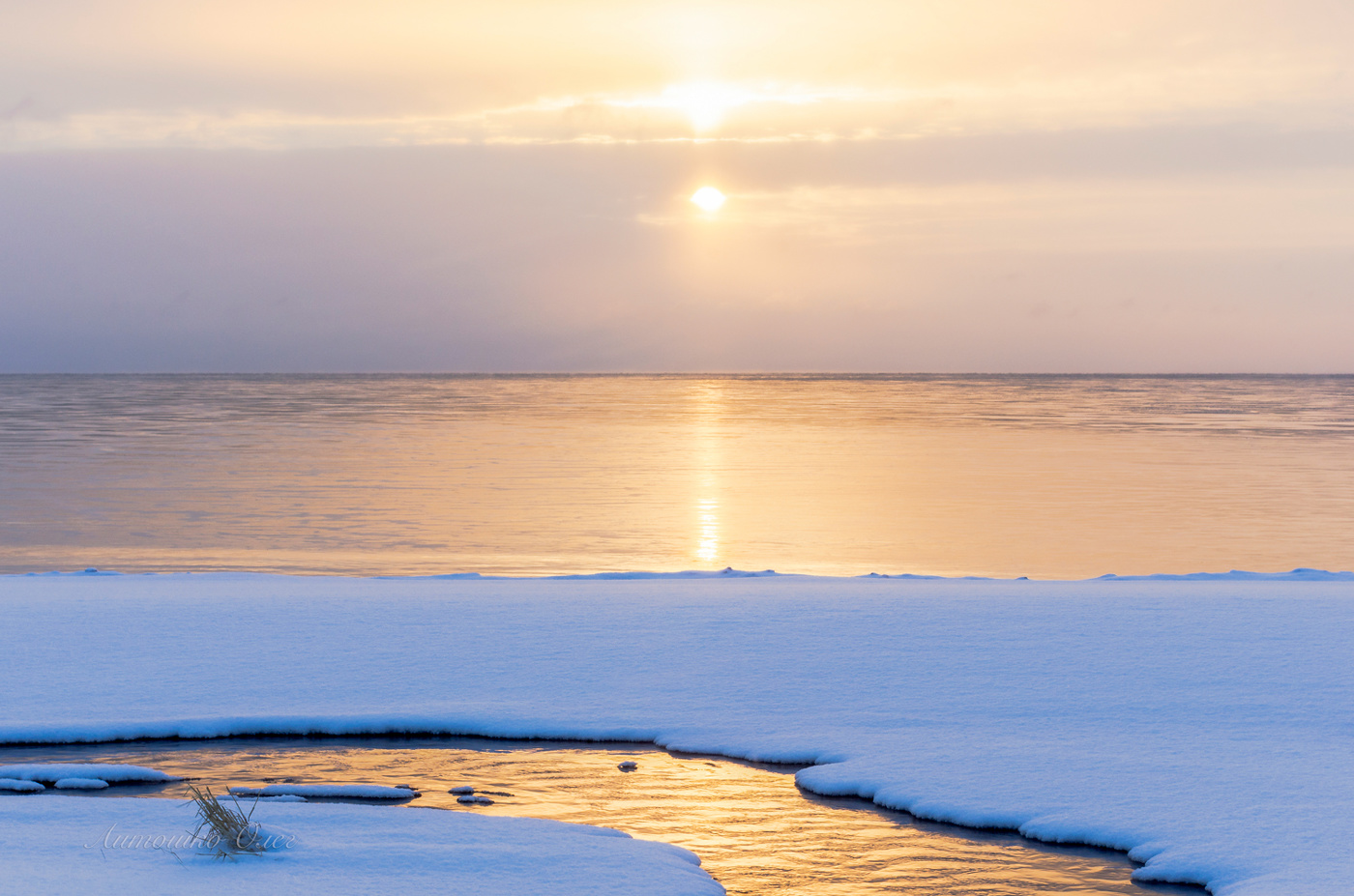 Январский вечер на Финском заливе.