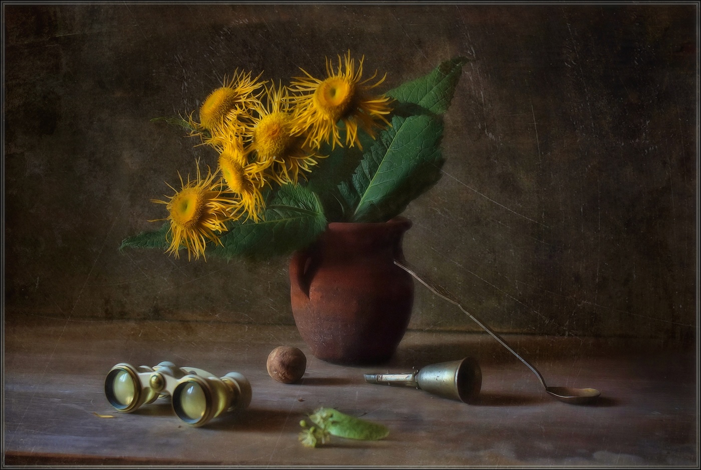 ..... Цветы и бинокль.....