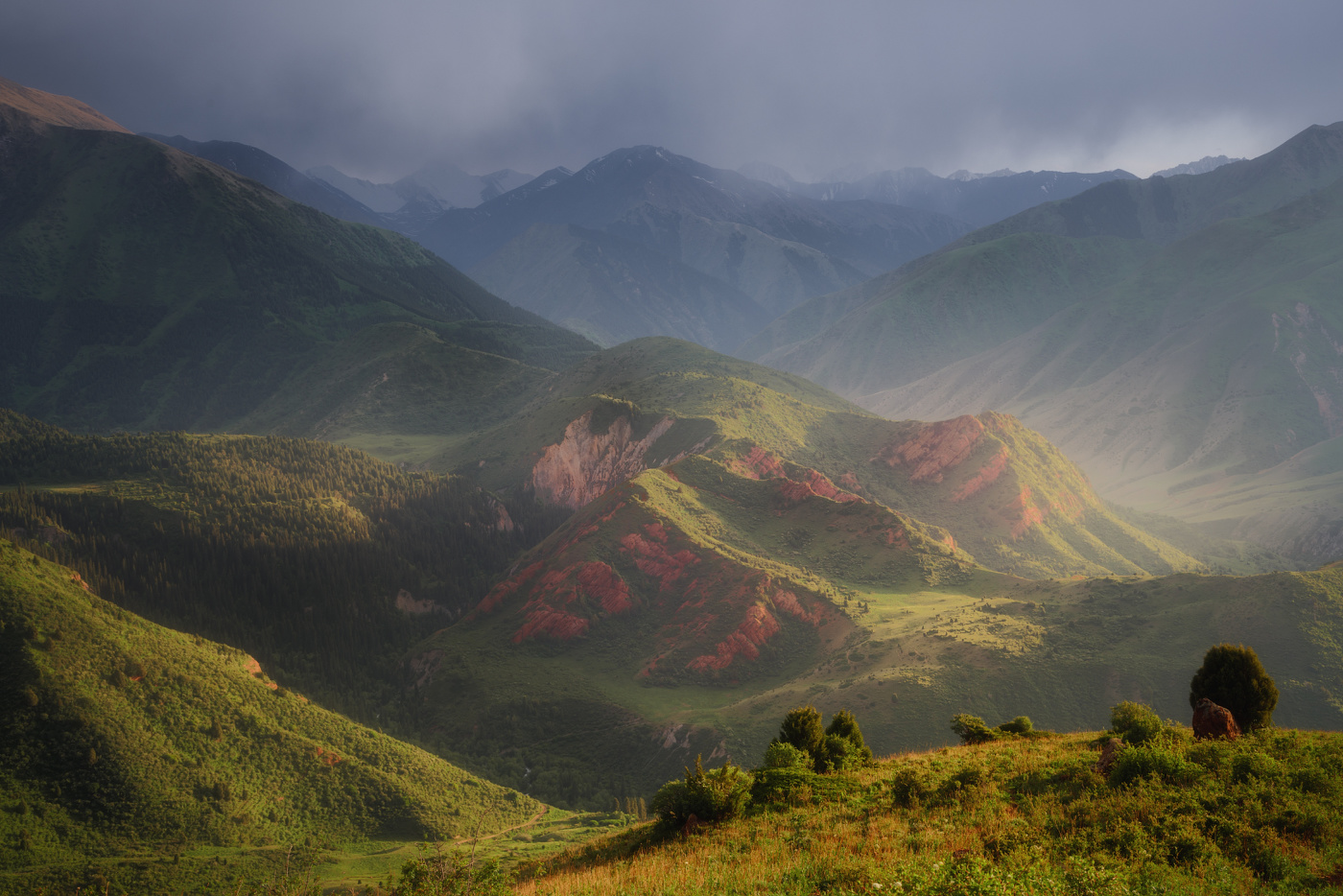 Ущелье Шамси на закате 1. Кыргызстан.