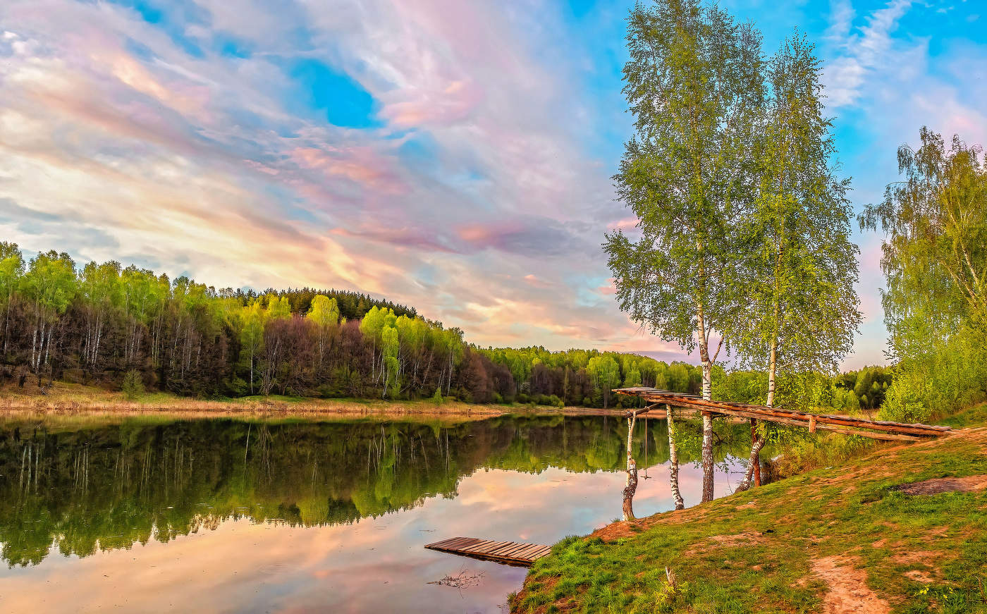 Трамплин в отраженье небес.