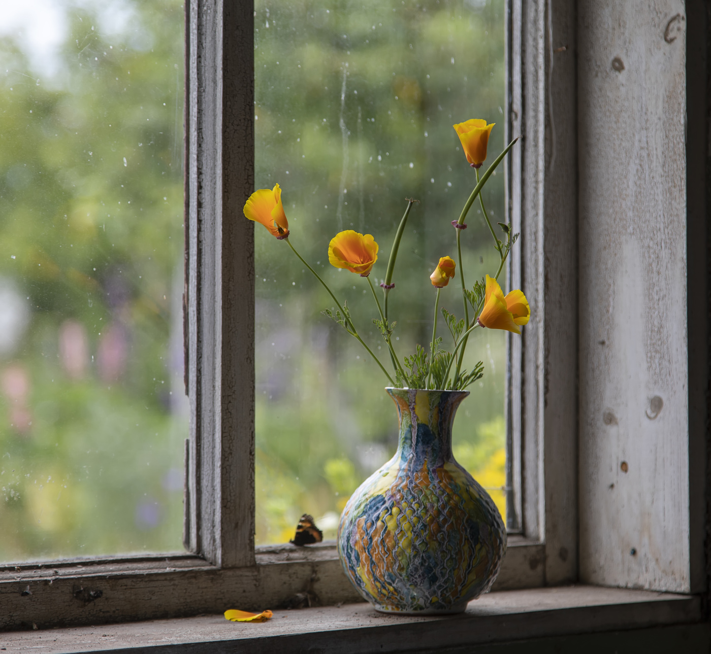 На старом окне...