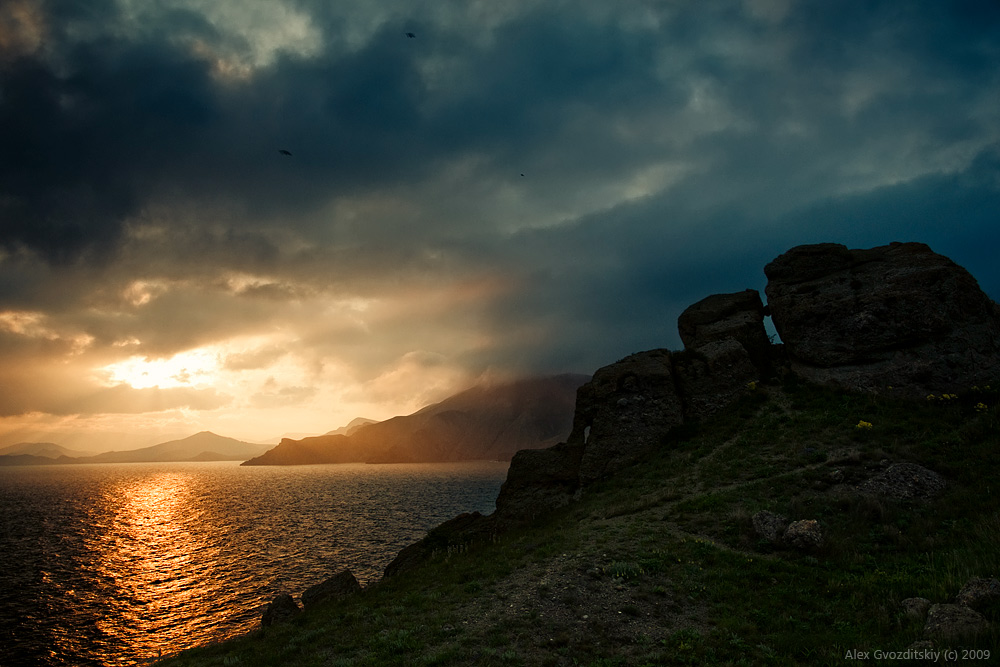 Закат близ Орджоникидзе