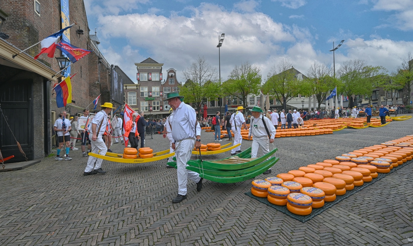 На празднике сыров в Алкмар